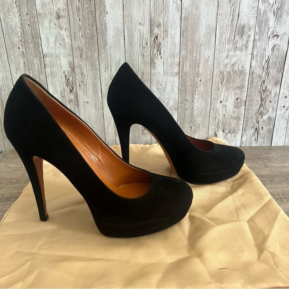Gucci Black Suede Women's Heels 36 - Picture 2 of 7